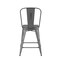 Flash Furniture Clear Coat Metal Counter Stool & Gray Poly Seat XU-DG-TP001B-24-PL1G-GG - alternate 7